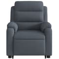 Miniatyrbild 7 av 11: vidaXL Reclinerfåtölj med uppresningshjälp mörkgrå sammet