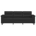 Miniatyrbillede 2 af 8: vidaXL 3-personers sofa 180 cm mikrofiberstof sort