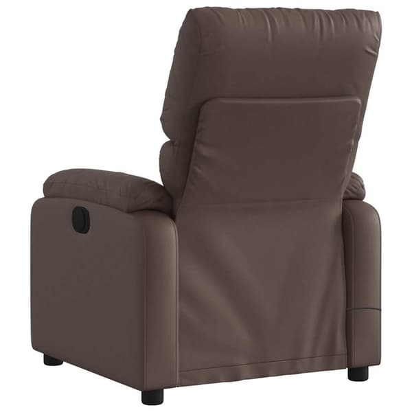 vidaXL Elektrisk massagefåtölj brun konstläder