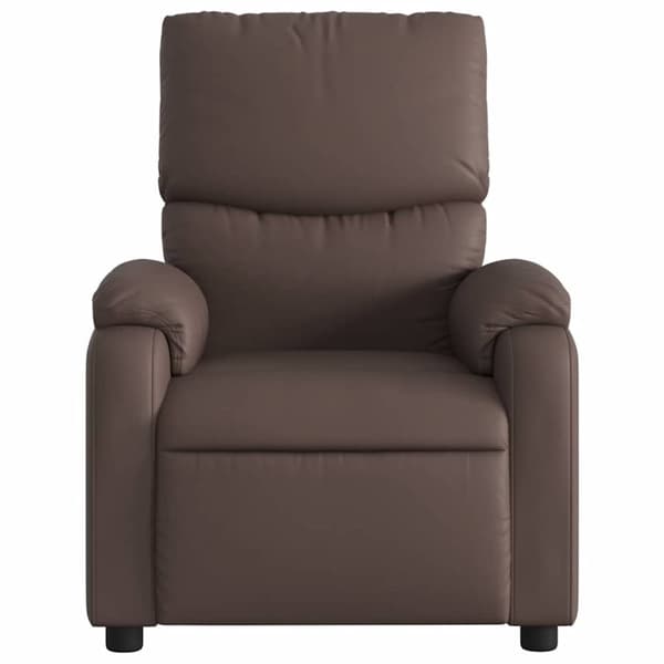 vidaXL Elektrisk massagefåtölj brun konstläder