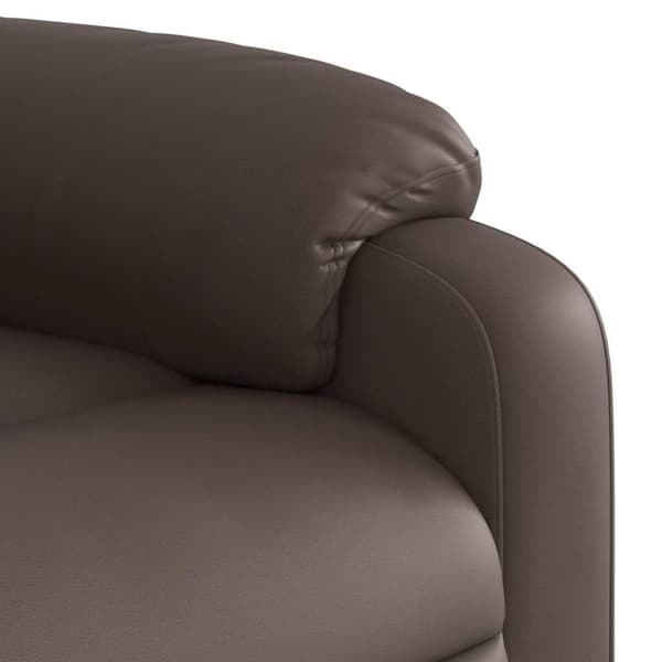 vidaXL Elektrisk massagefåtölj brun konstläder