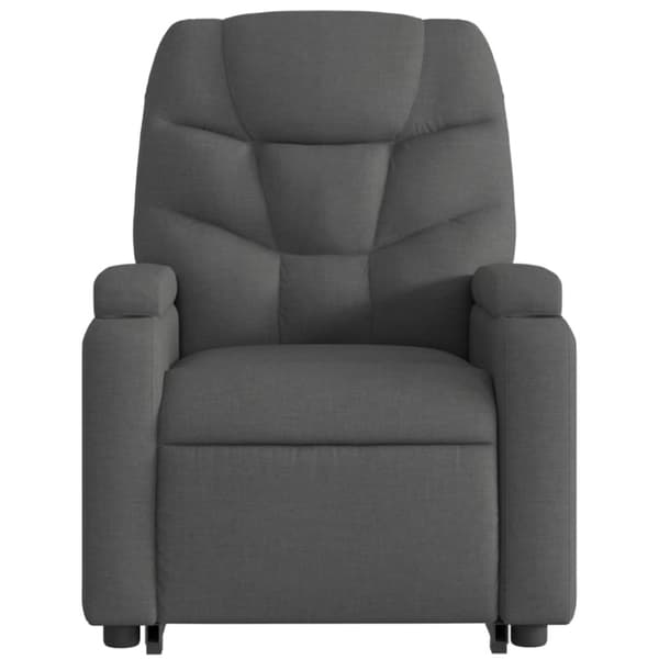 vidaXL Massagefåtölj med uppresningshjälp mörkgrå tyg