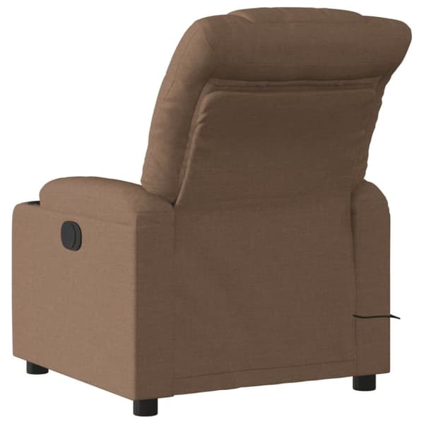 vidaXL eldrevet massagestol stof brun