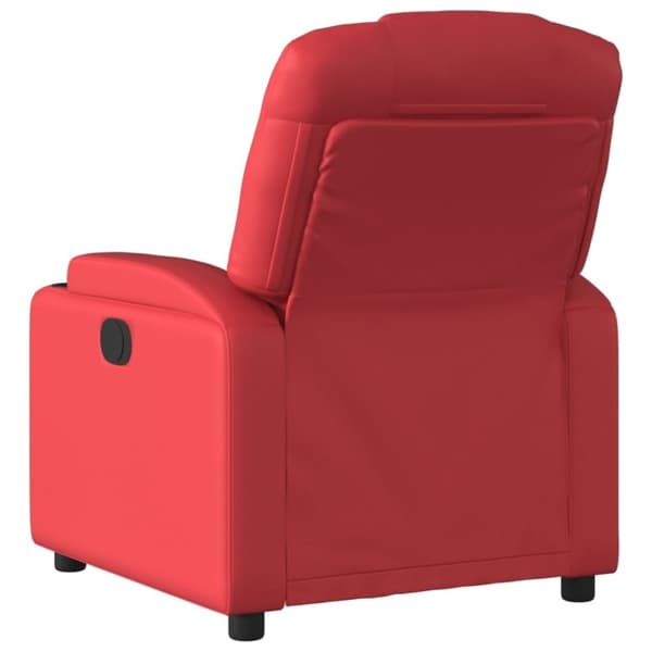 vidaXL Elektrisk reclinerfåtölj röd konstläder
