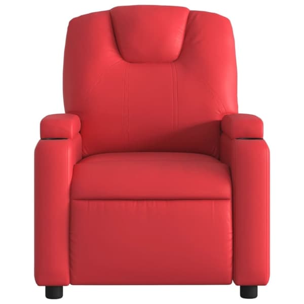 vidaXL Elektrisk reclinerfåtölj röd konstläder