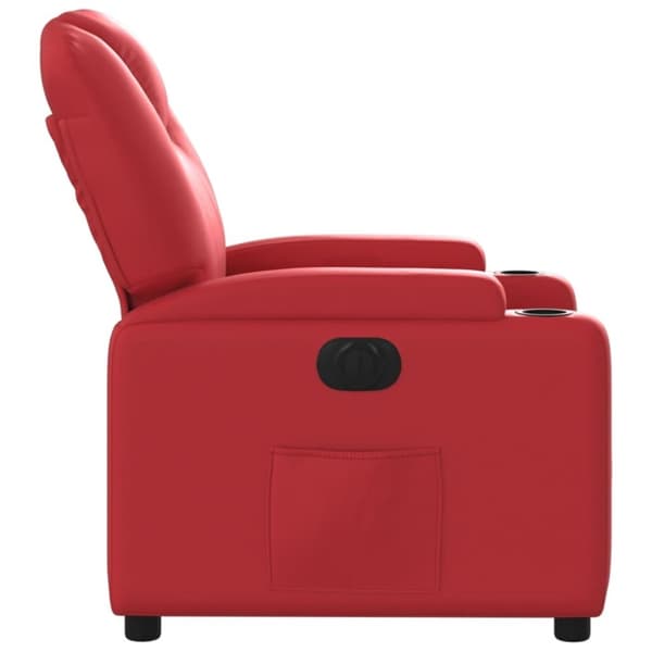 vidaXL Elektrisk reclinerfåtölj röd konstläder