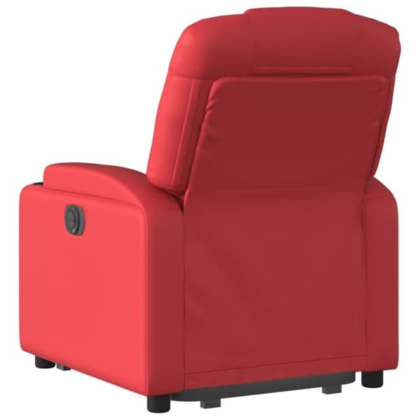vidaXL Reclinerfåtölj med uppresningshjälp röd konstläder
