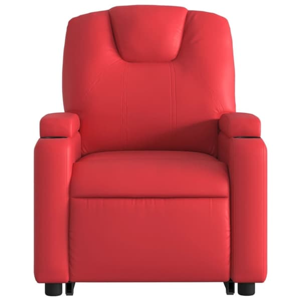 vidaXL Reclinerfåtölj med uppresningshjälp röd konstläder