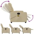Miniatyrbillede 5 af 7: vidaXL eldrevet massagestol stof cremefarvet