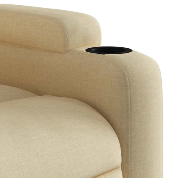 vidaXL eldrevet massagestol stof cremefarvet