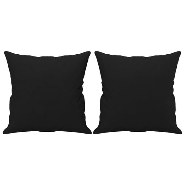 vidaXL 3-sitssoffa med prydnadskuddar svart 180 cm mikrofibertyg