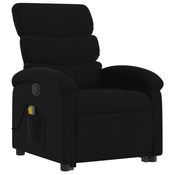 vidaXL løftestol med massage stof sort