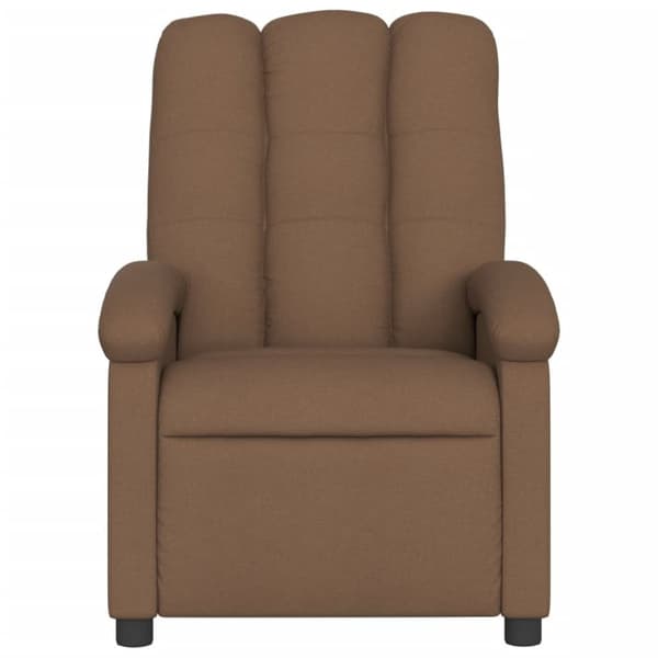 vidaXL Elektrisk reclinerfåtölj Brun tyg
