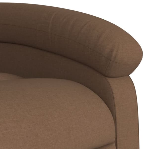 vidaXL Elektrisk reclinerfåtölj Brun tyg