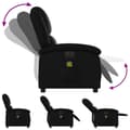 Miniatyrbild 5 av 11: vidaXL Elektrisk massagefåtölj svart konstläder