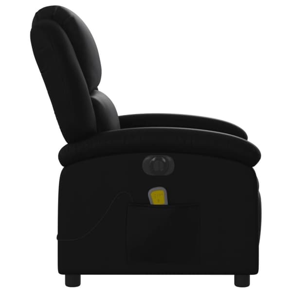 vidaXL Elektrisk massagefåtölj svart konstläder