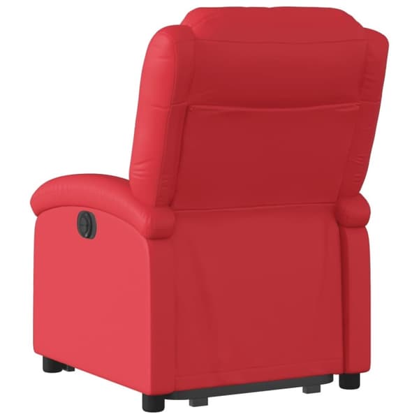 vidaXL Reclinerfåtölj med uppresningshjälp röd konstläder