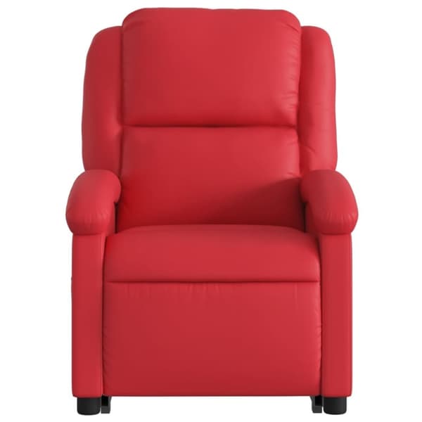 vidaXL Reclinerfåtölj med uppresningshjälp röd konstläder