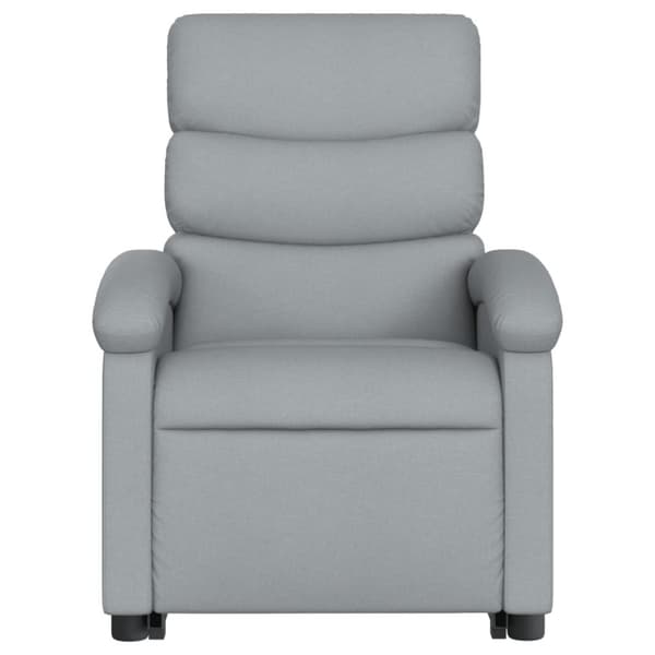 vidaXL Massagefåtölj med uppresningshjälp ljusgrå tyg
