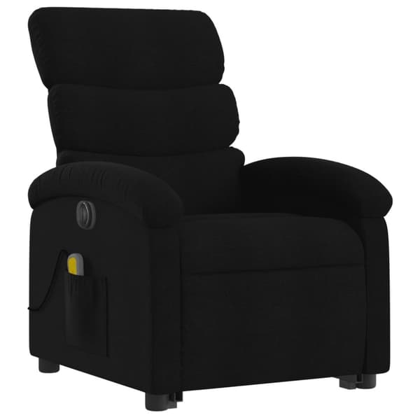 vidaXL elektrisk massagestol med løftefunktion stof sort