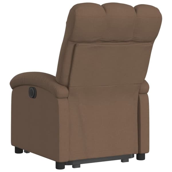 vidaXL Reclinerfåtölj med uppresningshjälp brun tyg