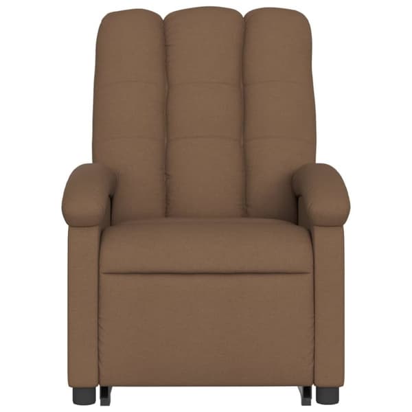vidaXL Reclinerfåtölj med uppresningshjälp brun tyg