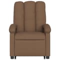 Miniatyrbild 7 av 11: vidaXL Reclinerfåtölj med uppresningshjälp brun tyg