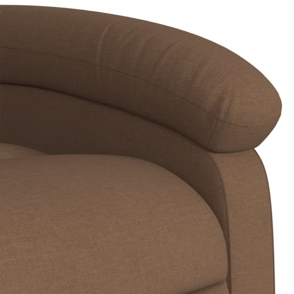 vidaXL Reclinerfåtölj med uppresningshjälp brun tyg