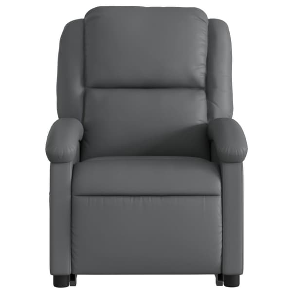 vidaXL Reclinerfåtölj med uppresningshjälp grå konstläder