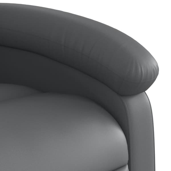 vidaXL Reclinerfåtölj med uppresningshjälp grå konstläder
