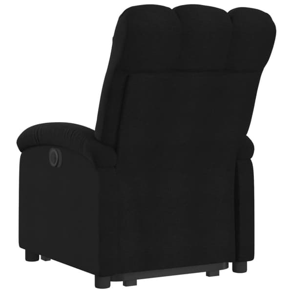 vidaXL Reclinerfåtölj med uppresningshjälp svart tyg