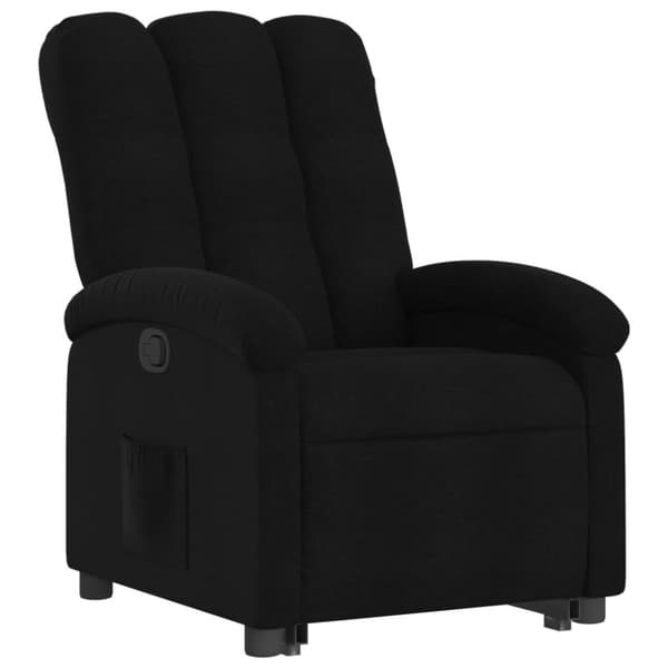 vidaXL Reclinerfåtölj med uppresningshjälp svart tyg