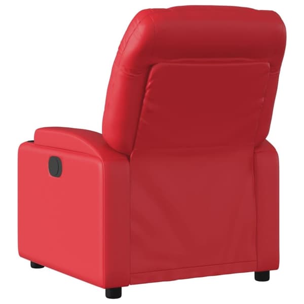 vidaXL Elektrisk reclinerfåtölj röd konstläder