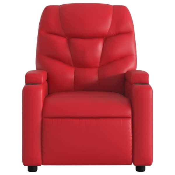 vidaXL Elektrisk reclinerfåtölj röd konstläder