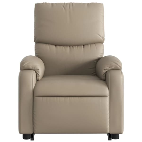 vidaXL Reclinerfåtölj med uppresningshjälp cappuccino konstläder