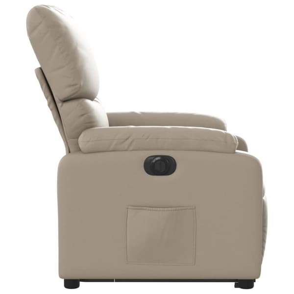 vidaXL Reclinerfåtölj med uppresningshjälp cappuccino konstläder