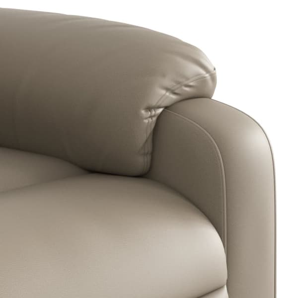 vidaXL Reclinerfåtölj med uppresningshjälp cappuccino konstläder