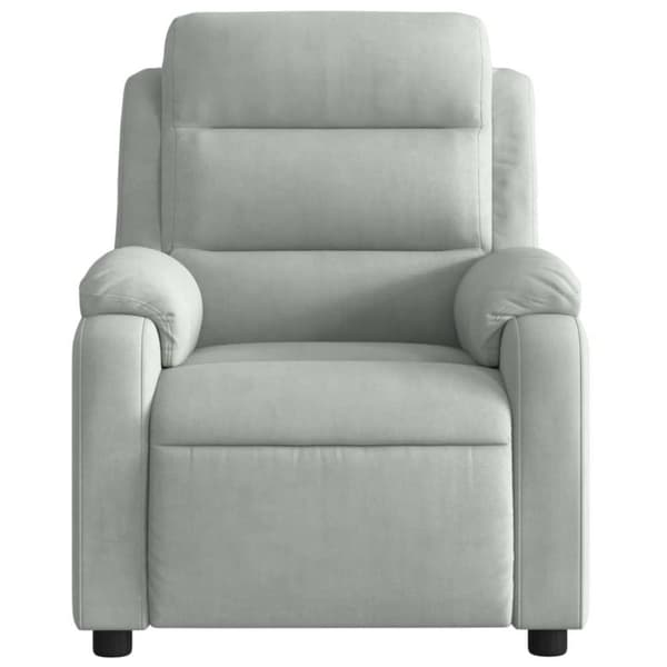vidaXL massagestol velour lysegrå