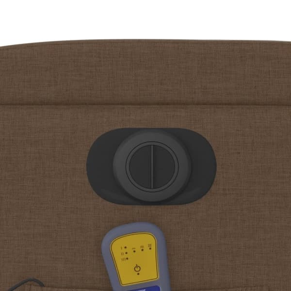 vidaXL Elektrisk massagefåtölj brun tyg