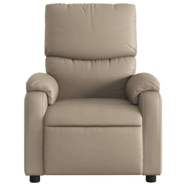vidaXL Elektrisk reclinerfåtölj cappuccino konstläder