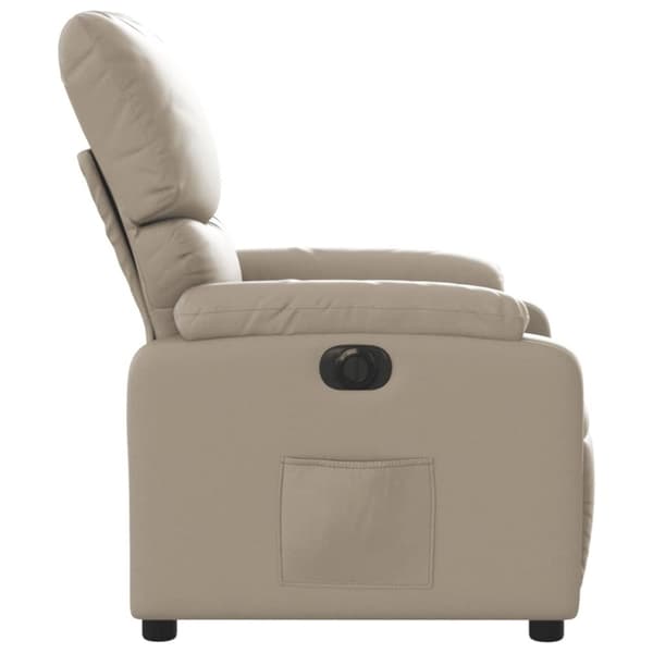 vidaXL Elektrisk reclinerfåtölj cappuccino konstläder
