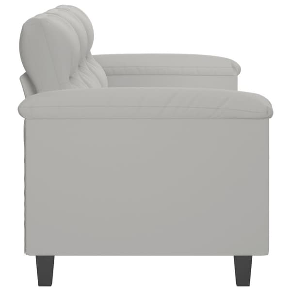 vidaXL 3-personers sofa 180 cm mikrofiberstof lysegrå