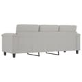 Miniatyrbillede 4 af 8: vidaXL 3-personers sofa 180 cm mikrofiberstof lysegrå