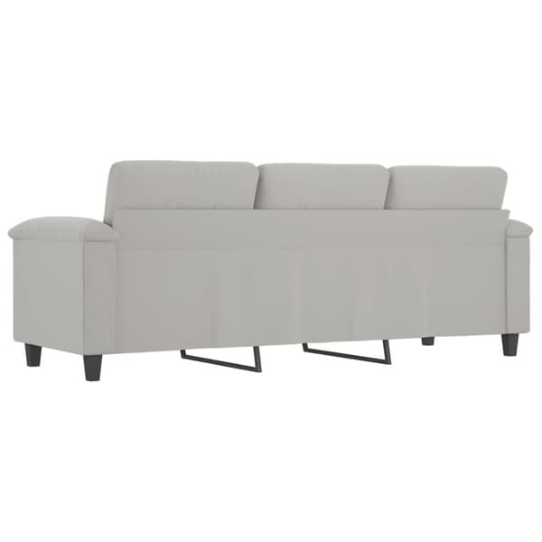 vidaXL 3-personers sofa 180 cm mikrofiberstof lysegrå