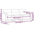Miniatyrbillede 7 af 8: vidaXL 3-personers sofa 180 cm mikrofiberstof lysegrå