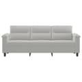 Miniatyrbillede 2 af 8: vidaXL 3-personers sofa 180 cm mikrofiberstof lysegrå