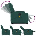 Miniatyrbillede 6 af 10: vidaXL elektrisk massagestol med løftefunktion stof mørkegrøn