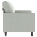 Miniatyrbillede 3 af 8: vidaXL 2-personers sofa 120 cm velour lysegrå