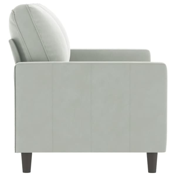 vidaXL 2-personers sofa 120 cm velour lysegrå