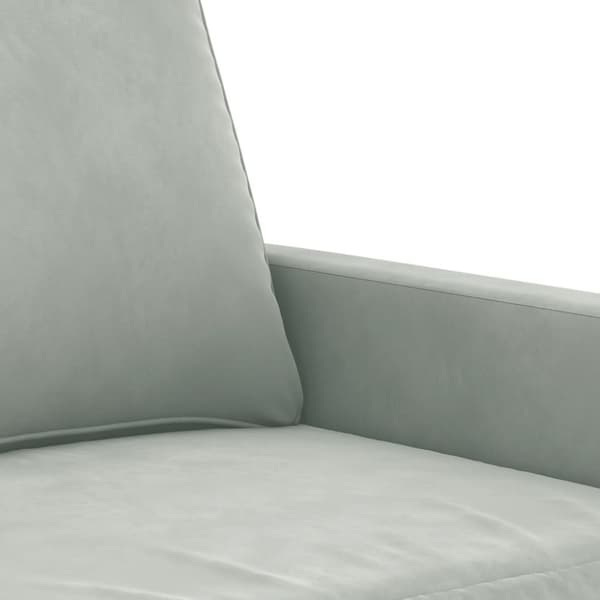 vidaXL 2-personers sofa 120 cm velour lysegrå